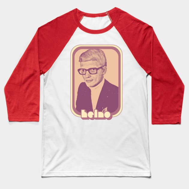 Heino // Retro Aesthetic Fan Art Design Baseball T-Shirt by DankFutura